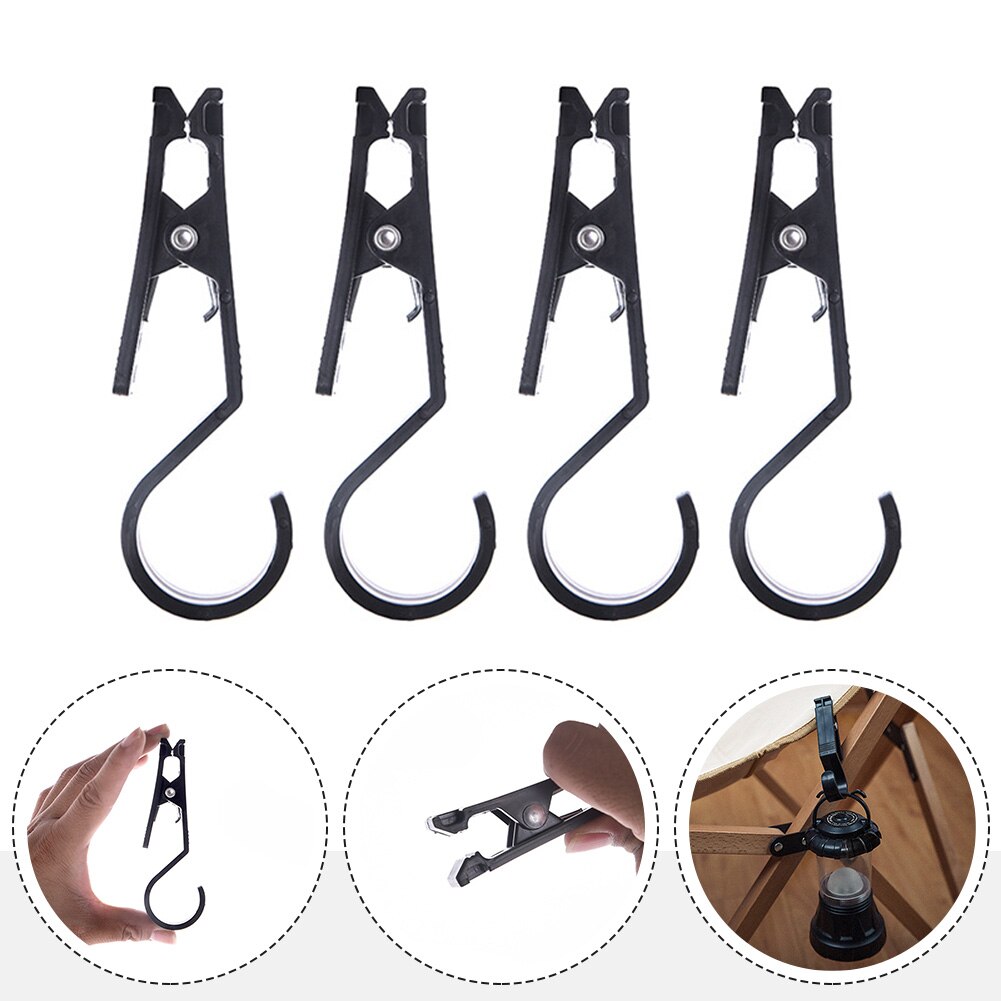 Cheap Goat Tents 4pcs Tent Clip Hook Storage Clip Portable Multifunctional Non Slip Clip Portable Hook Clips Outdoor Camping Tent Equipment   